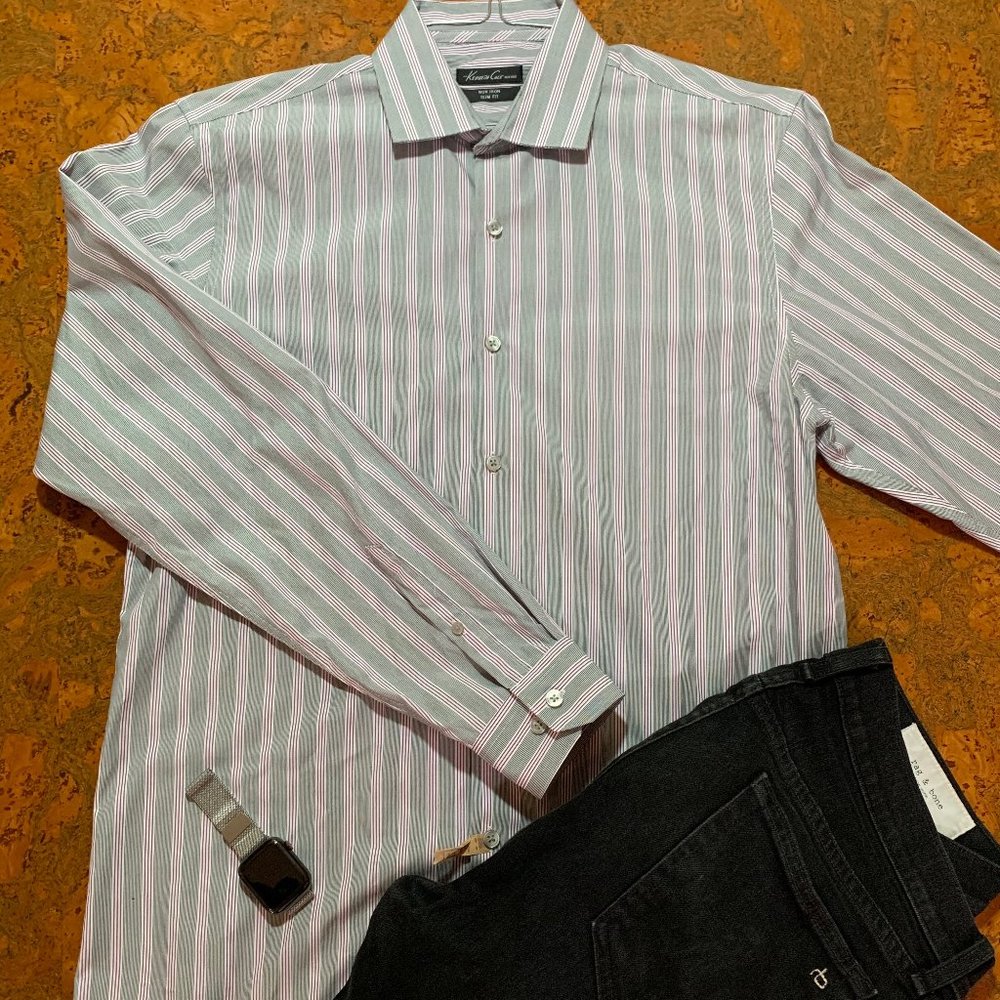 Kenneth Cole Slim Fit Non-Iron Dress Shirt